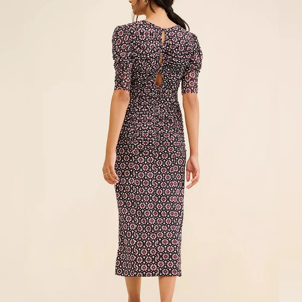 Free People Briella Midi Dress Flowy Boho Chic Cotton Midi - Picture 6 of 9